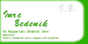 imre bedenik business card